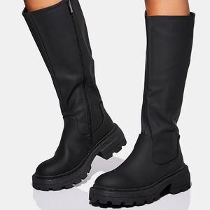 Unilady black knee high boots size 9 from dolls kill